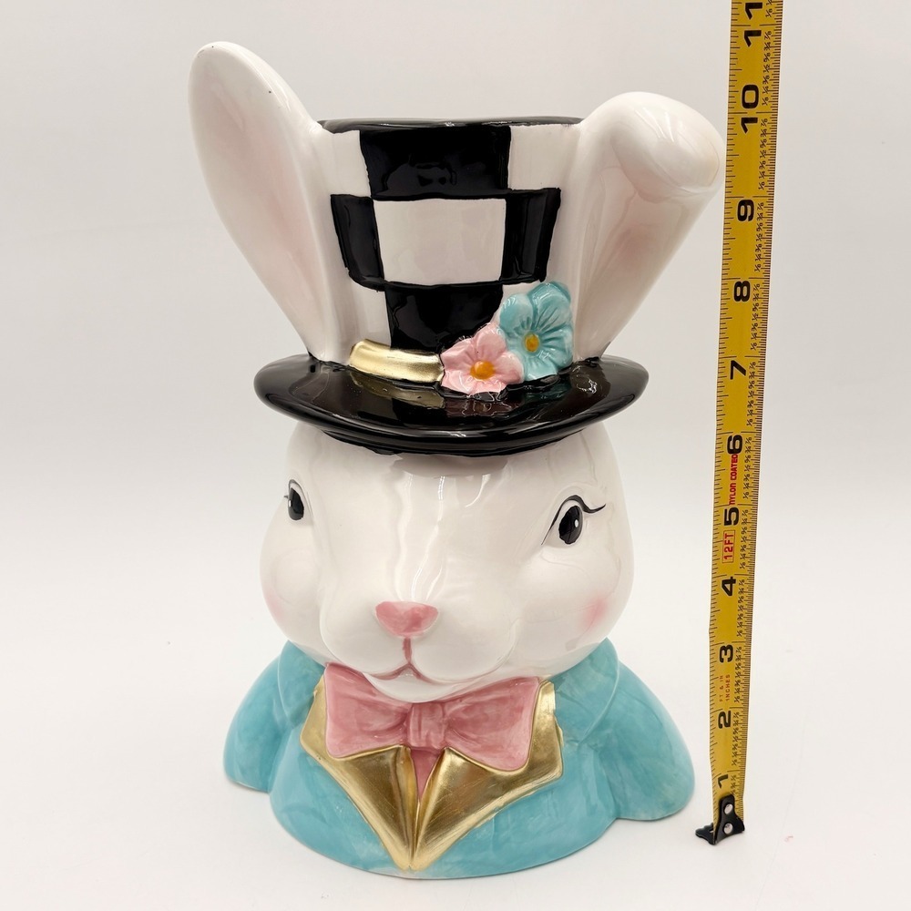 Tophat & Tail Easter Bunny Rabbit Bust Spring Dapper Colorful Spring Decor - Picture 8 of 8
